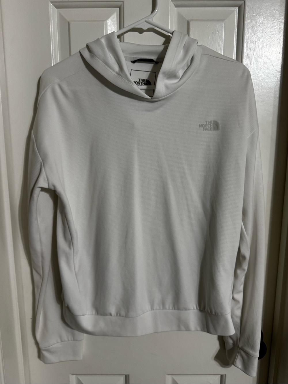 The North Face Women’s White Hooded Long Sleeve Tee